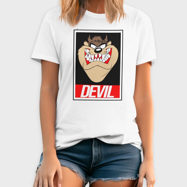 Taz Devil Animal Eyes, Tricou Barbati (Unisex)