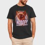 Cat Nobody Freakin Cares, Tricou Barbati (Unisex)