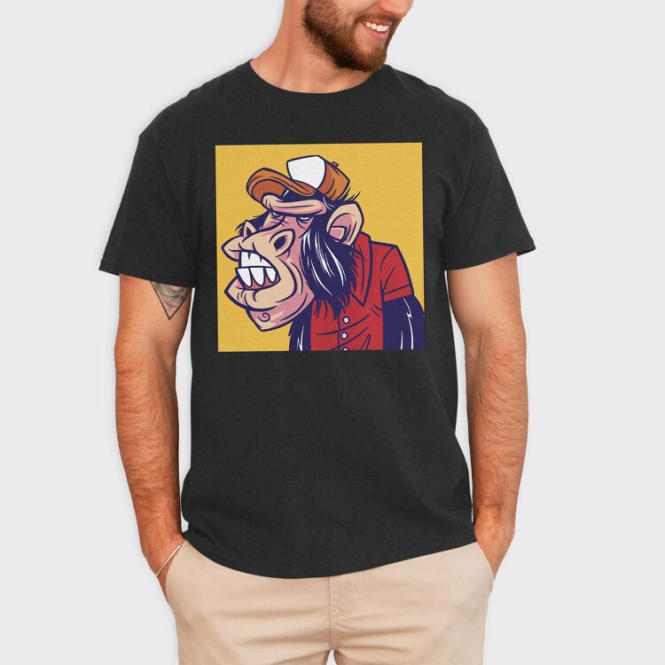 Monkey Cartoon, Tricou Barbati (Unisex)