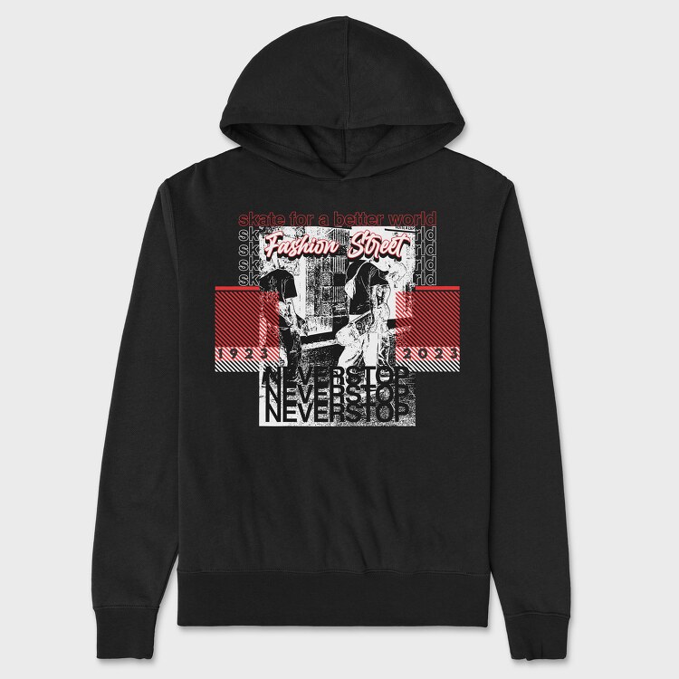 Never Stop 2, Hanorac Oversize Barbati (Unisex)