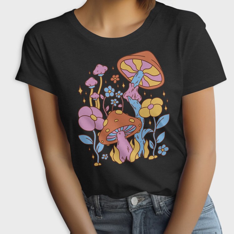 Hippie Flower Mushroom, Tricou Femei