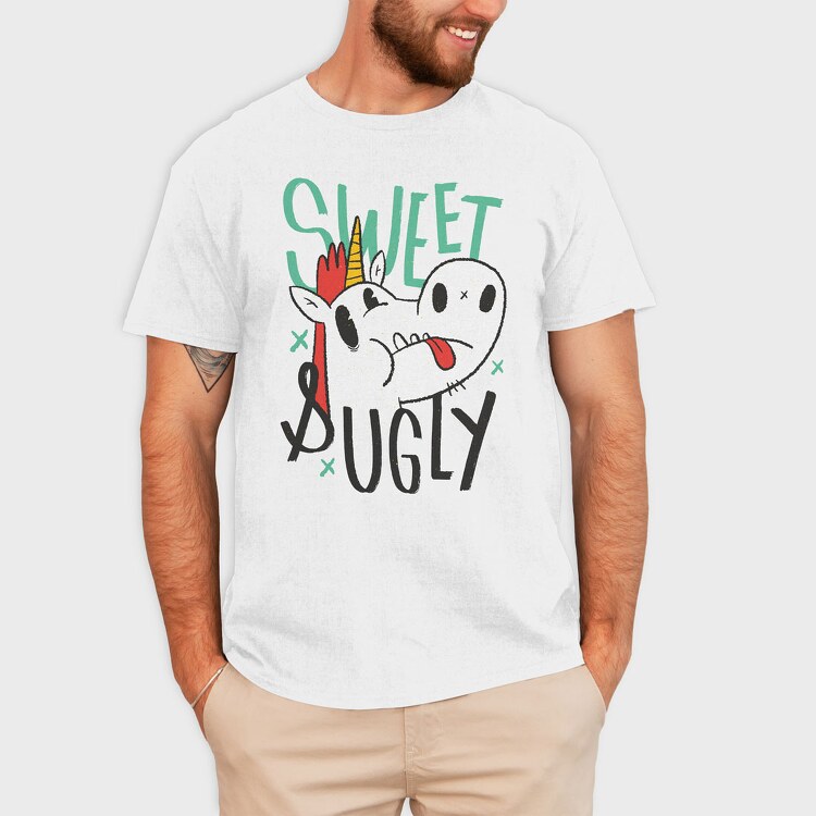 Sweet Ugly Unicorn, Tricou Barbati (Unisex)