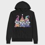 Hippie Gnomes Pastel, Hanorac Oversize Barbati (Unisex)