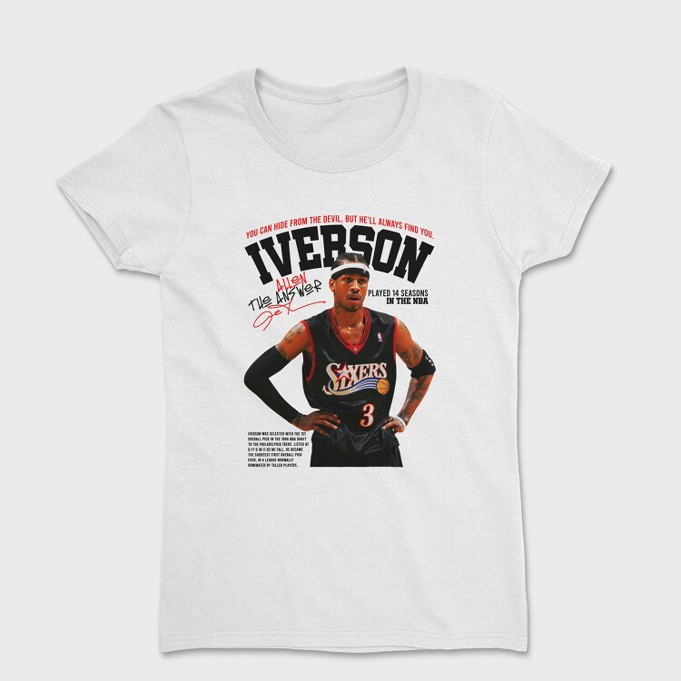 Allen Iverson Philadelphia 76Ers, Tricou Femei