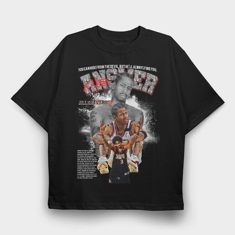 Iverson Legend Basketball, Tricou Oversize Barbati (Unisex)