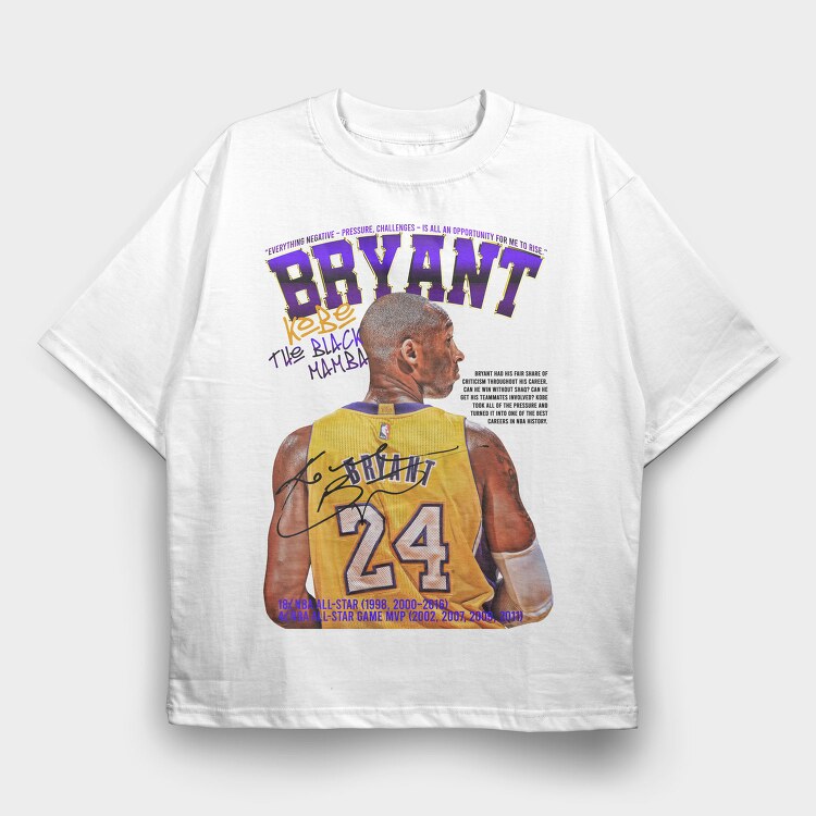Kobe Bryant Mamba, Tricou Oversize Barbati (Unisex)