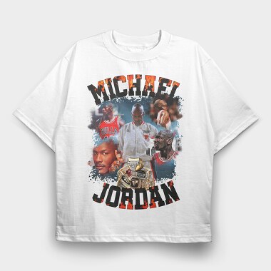 Michael Bulls Fire, Tricou Oversize Barbati (Unisex)