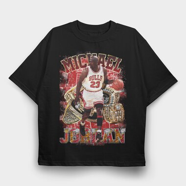 Michael Jordan Rings, Tricou Oversize Barbati (Unisex)