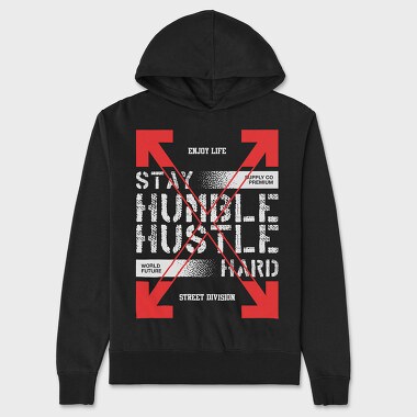 Stay Humble 1, Hanorac Oversize Barbati (Unisex)