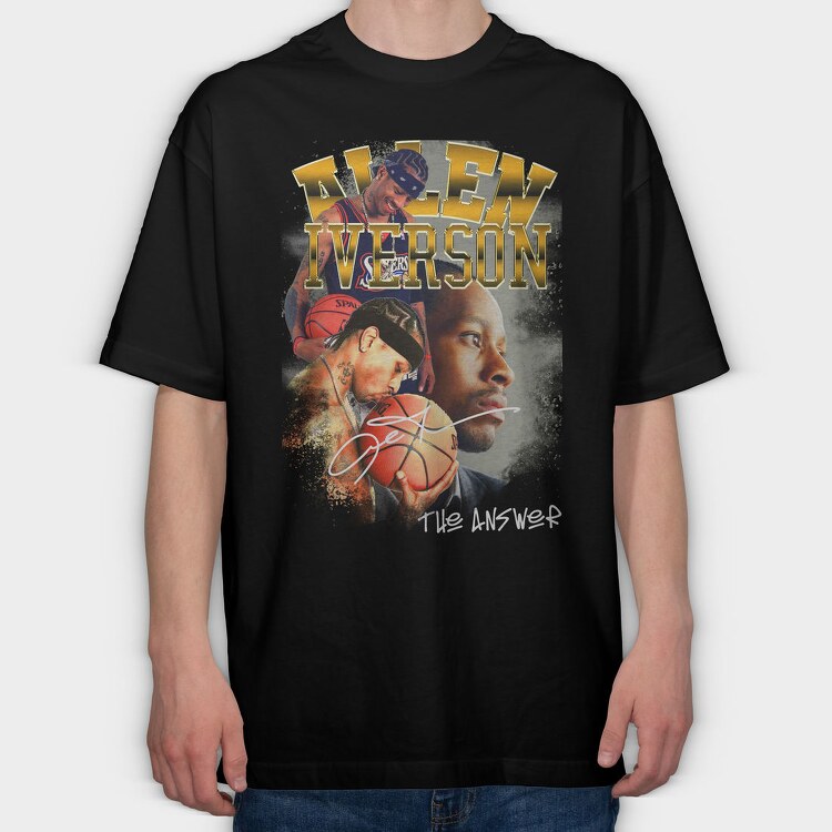 Allen Iverson Nba, Tricou Oversize Barbati (Unisex)