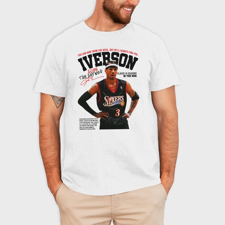 Allen Iverson Philadelphia 76Ers, Tricou Barbati (Unisex)