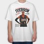 Allen Iverson Philadelphia 76Ers, Tricou Oversize Barbati (Unisex)