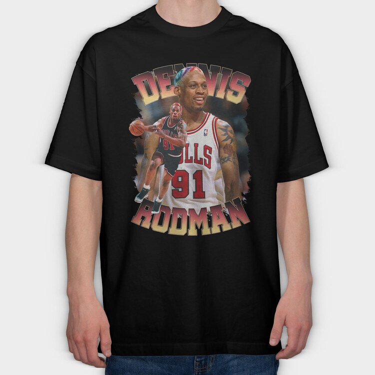 Dennis Rodman Basketball, Tricou Oversize Barbati (Unisex)