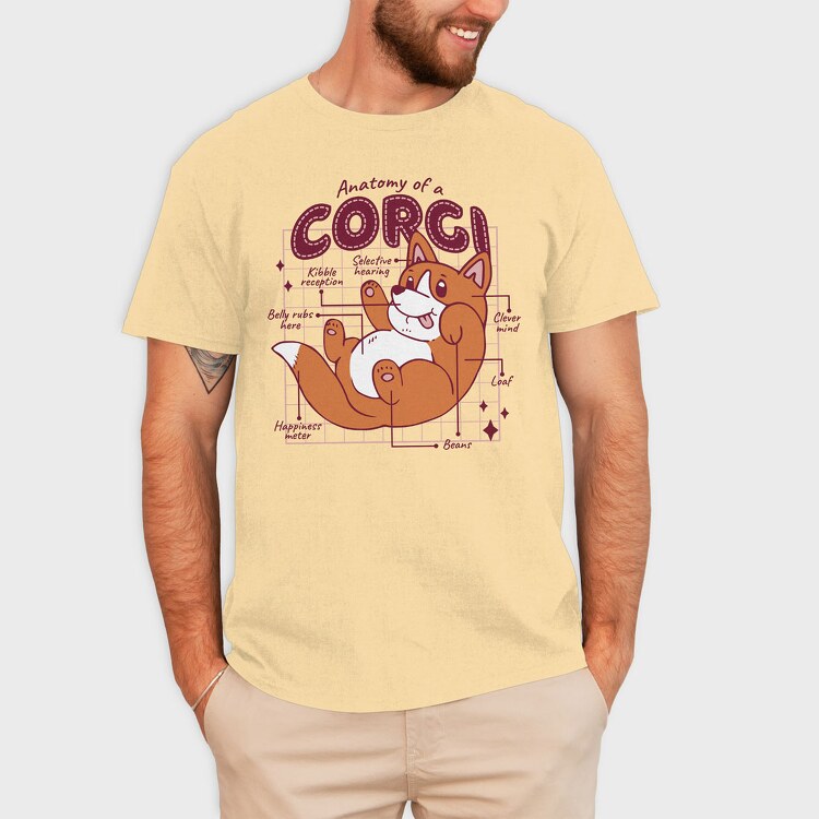 Anatomy of a Corgi, Tricou Barbati (Unisex)