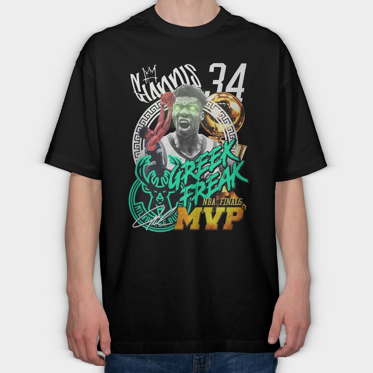 Greek Freak Mvp, Tricou Oversize Barbati (Unisex)