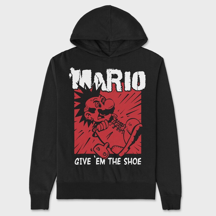 Give Em the Shoe Mario, Hanorac Oversize Barbati (Unisex)