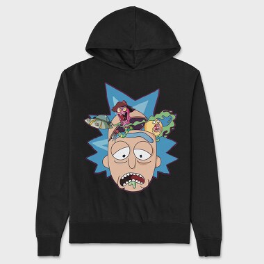 Rick and Morty 7, Hanorac Oversize Barbati (Unisex)