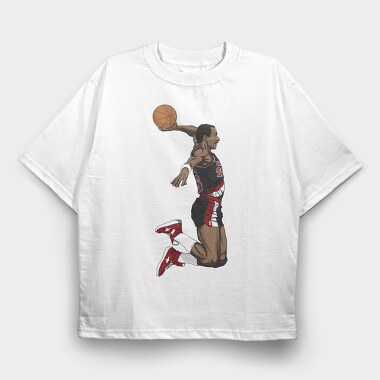 CLYDE DREXLER Art1, Tricou Oversize Barbati (Unisex)