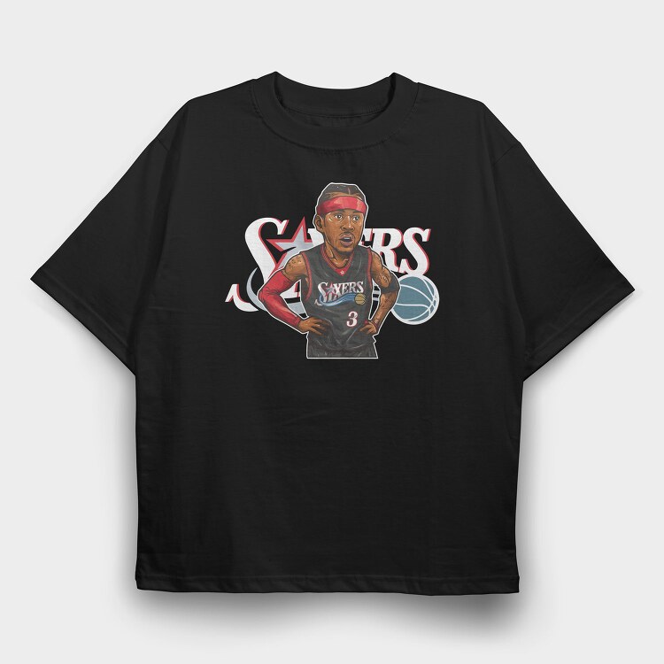 IVERSON Sixers, Tricou Oversize Barbati (Unisex)