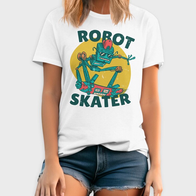 Robot Skater, Tricou Barbati (Unisex)