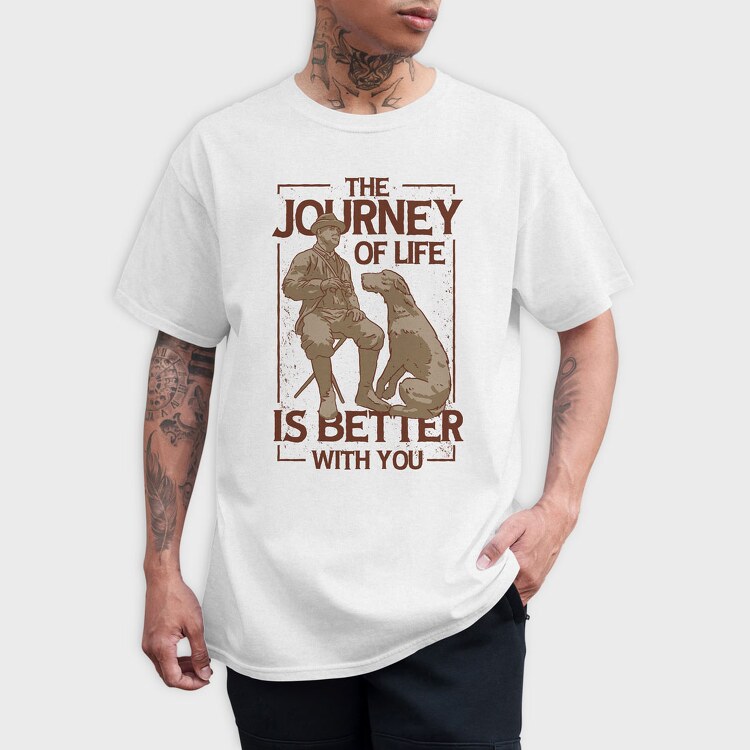 The Journey of Life Dog, Tricou Barbati (Unisex)
