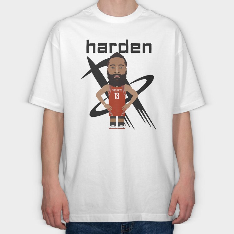 HARDEN Rockets, Tricou Oversize Barbati (Unisex)