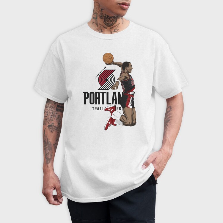 CLYDE DREXLER Art2, Tricou Barbati (Unisex)