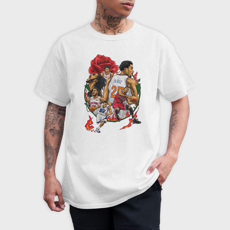 D ROSE Collage Art, Tricou Barbati (Unisex)
