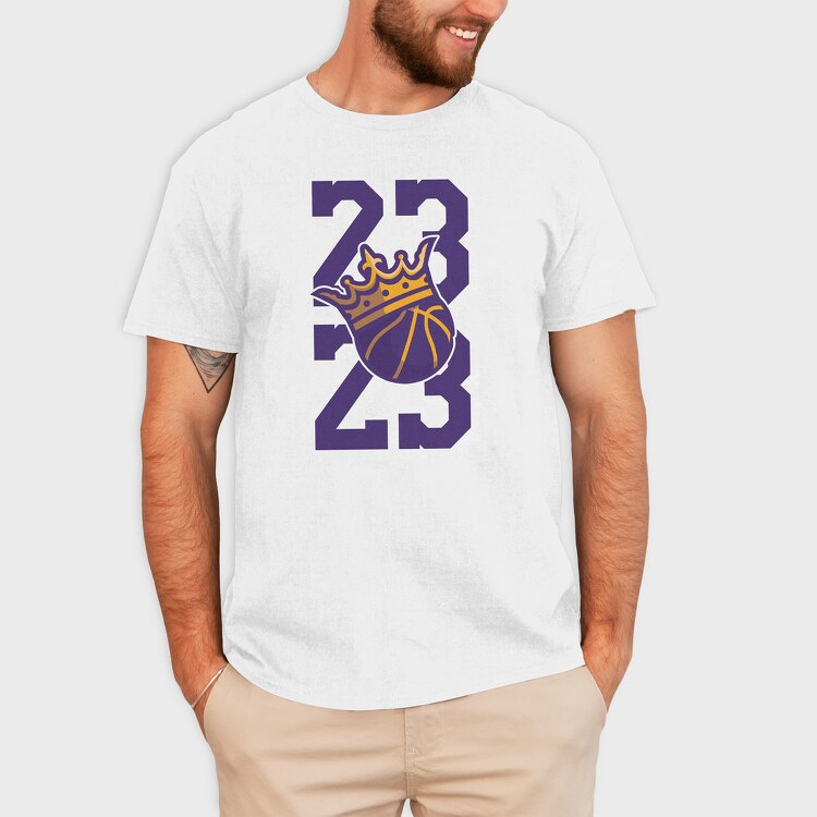 23 KING JAMES, Tricou Barbati (Unisex)