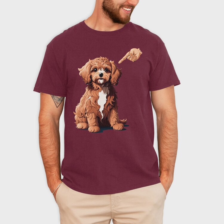 Cavapoo Finger, Tricou Barbati (Unisex)