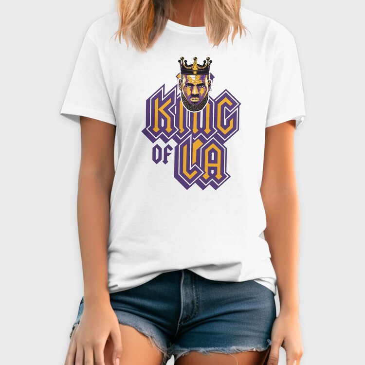 KING OF LA LEBRON J, Tricou Barbati (Unisex)