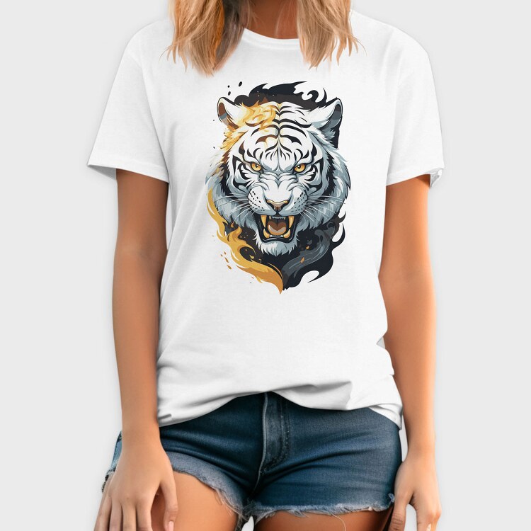 Tiger Fire, Tricou Barbati (Unisex)
