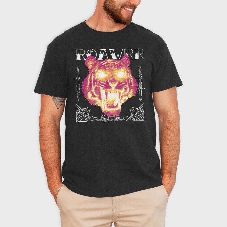 Tiger Roawrr, Tricou Barbati (Unisex)
