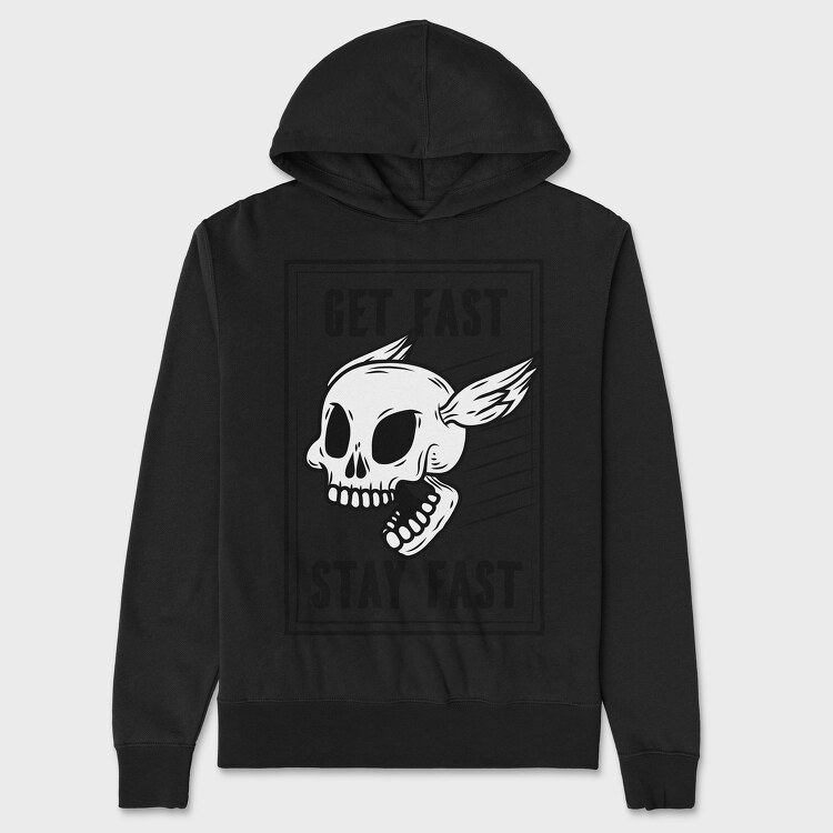 Fast Skull, Hanorac Oversize Barbati (Unisex)