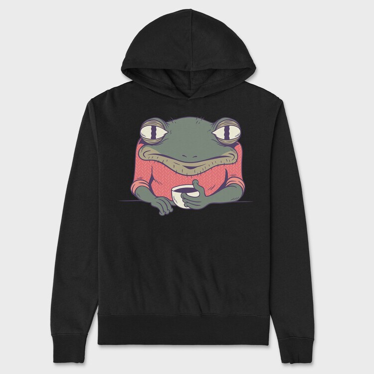 Frog Coffee, Hanorac Oversize Barbati (Unisex)