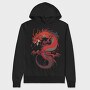 Chinese Dragon, Hanorac Oversize Barbati (Unisex)