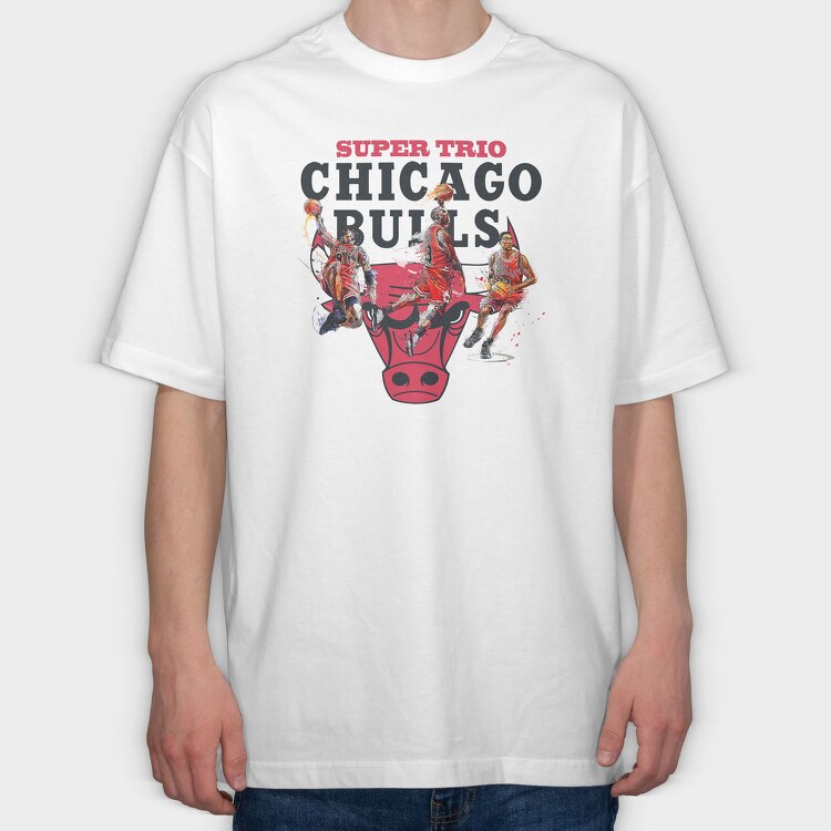 SUPER TRIO Bulls, Tricou Oversize Barbati (Unisex)