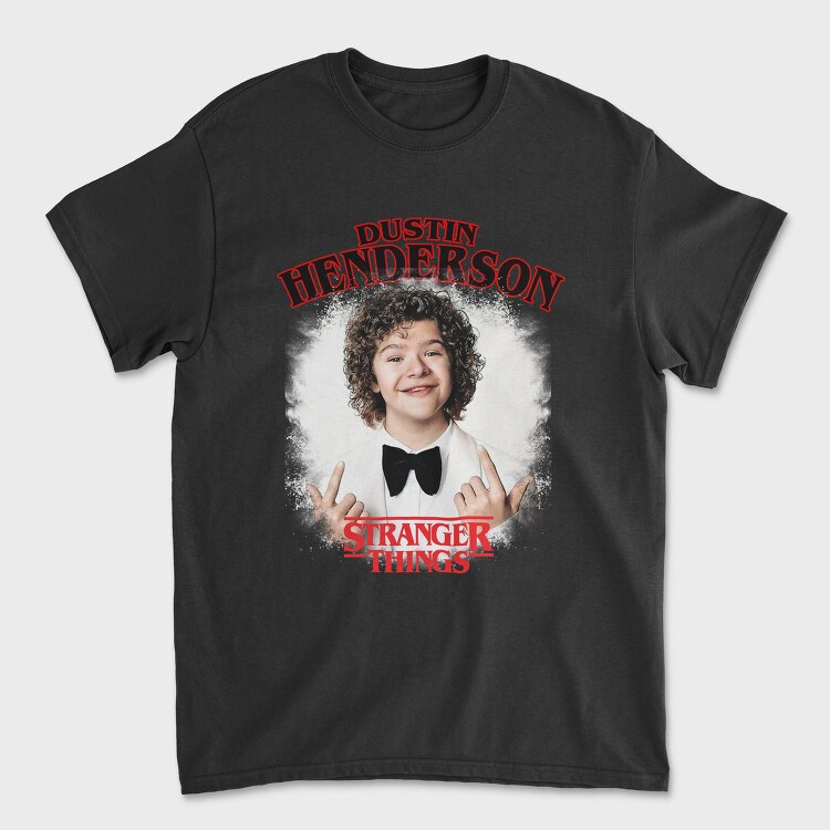 Dustin Stranger Things Rock On, Tricou Barbati (Unisex)