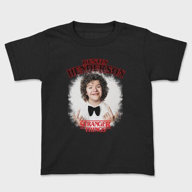 Dustin Stranger Things Rock On, Tricou Copii