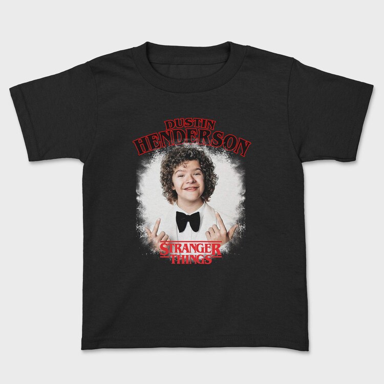 Dustin Stranger Things Rock On, Tricou Copii