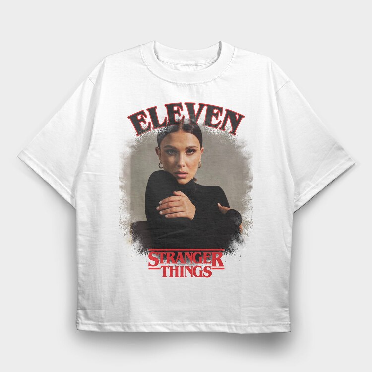 Eleven Stranger Things, Tricou Oversize Barbati (Unisex)