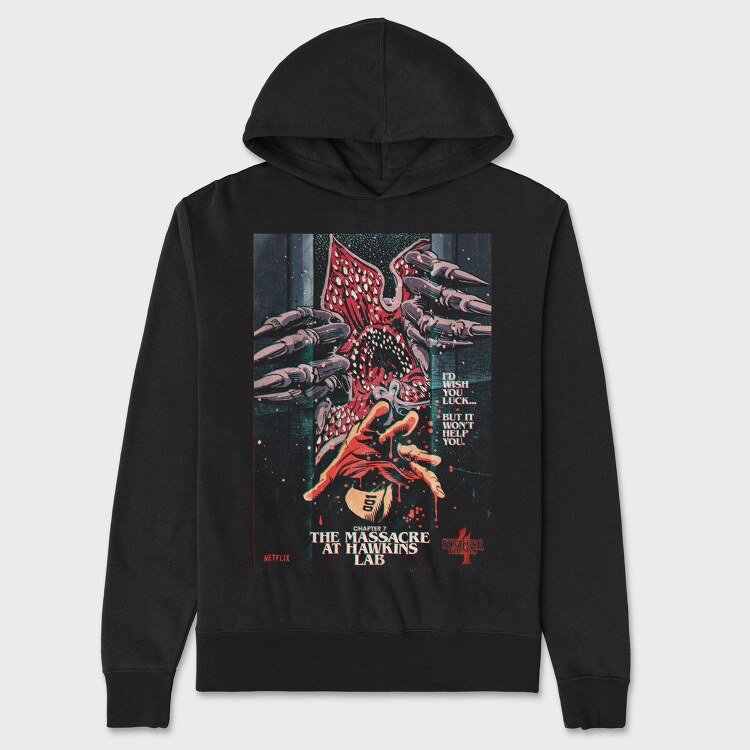 Stranger Things Eagle 07, Hanorac Oversize Barbati (Unisex)