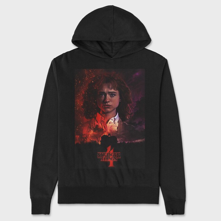 Stranger Things Halftone Boy, Hanorac Oversize Barbati (Unisex)