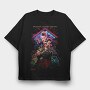 Stranger Things Halftone Neon Glow, Tricou Oversize Barbati (Unisex)