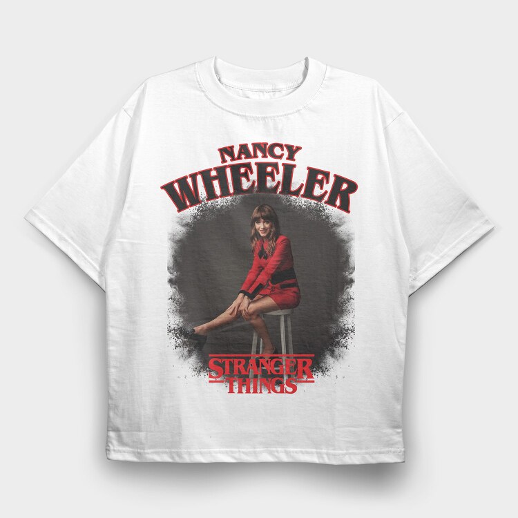 Stranger Things Nancy Wheeler, Tricou Oversize Barbati (Unisex)