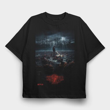 Stranger Things Netflix, Tricou Oversize Barbati (Unisex)