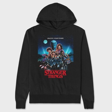 Stranger Things Power, Hanorac Oversize Barbati (Unisex)