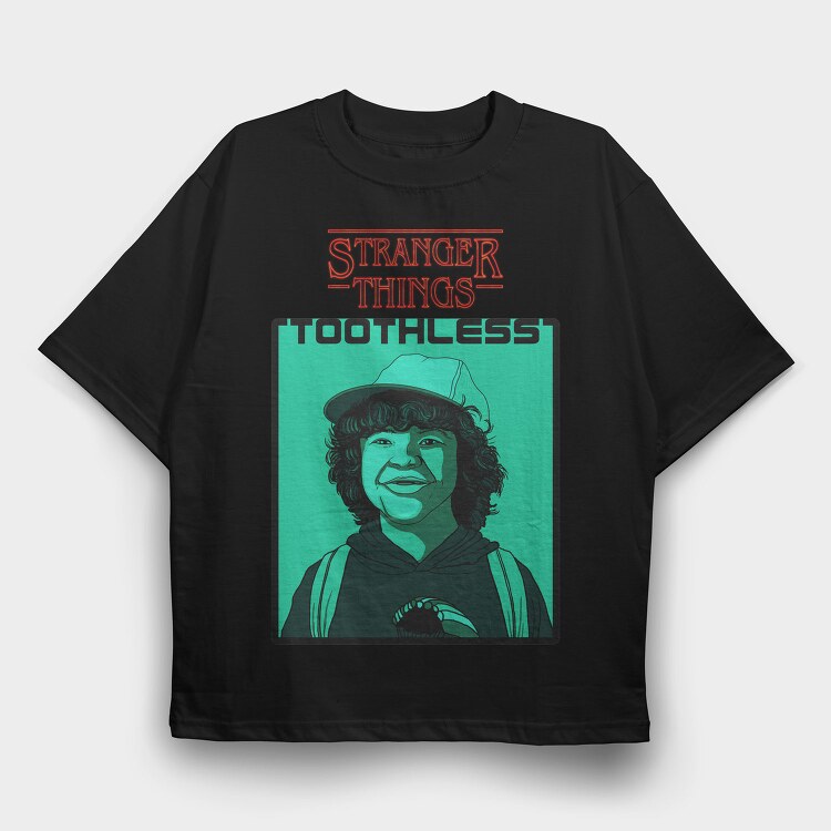 Stranger Things Toothless, Tricou Oversize Barbati (Unisex)
