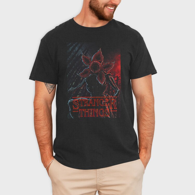 Stranger Things Flower Red, Tricou Barbati (Unisex)
