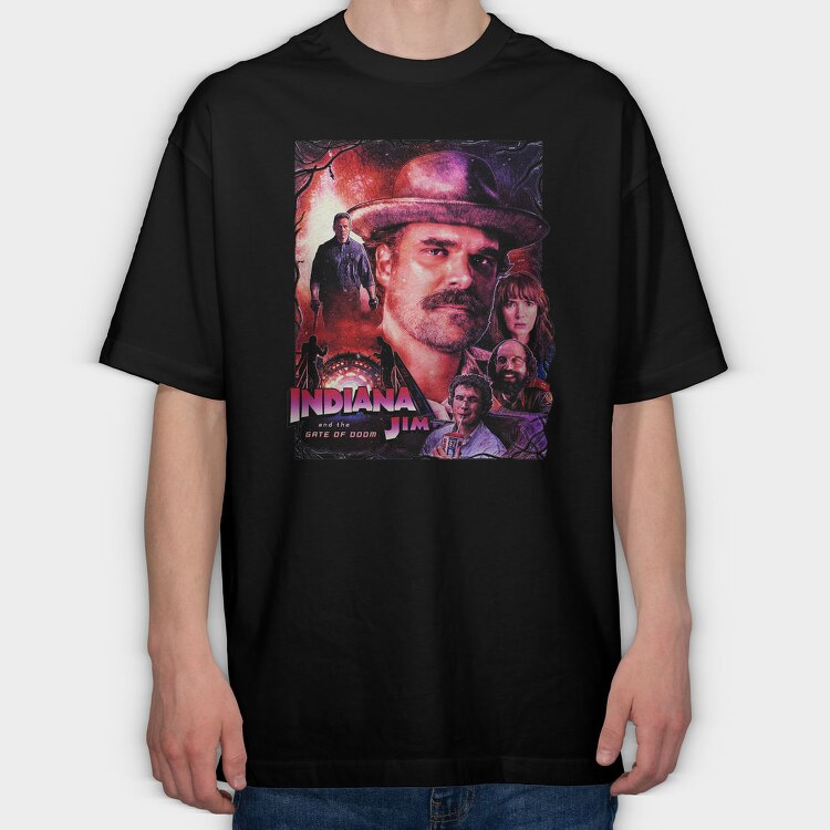 Indiana Jim, Tricou Oversize Barbati (Unisex)